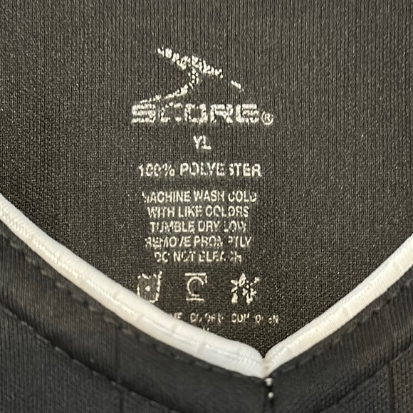 Black and Gray Jersey Shirt with Color-Blocked Design - Picture 2 of 5